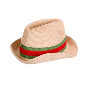 Gucci Web Straw Fedora size medium